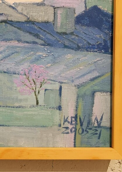 陽台的櫻花開在春分來臨前