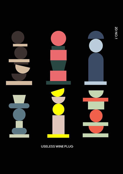 Useless Wine Plug 2D No.1 & 3D No.2 Useless Wine Plug 2D No.1 & 3D No.2