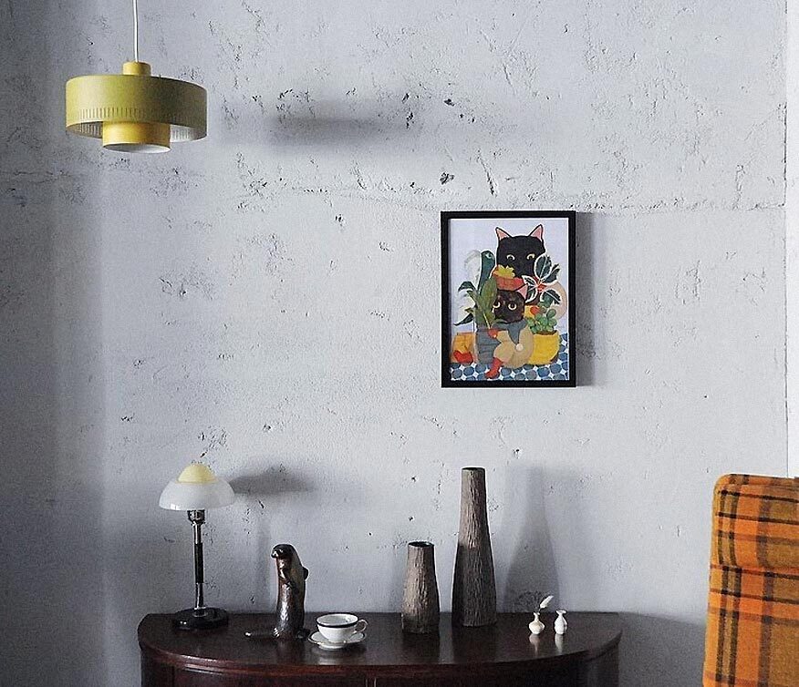 冬_取暖插畫作品