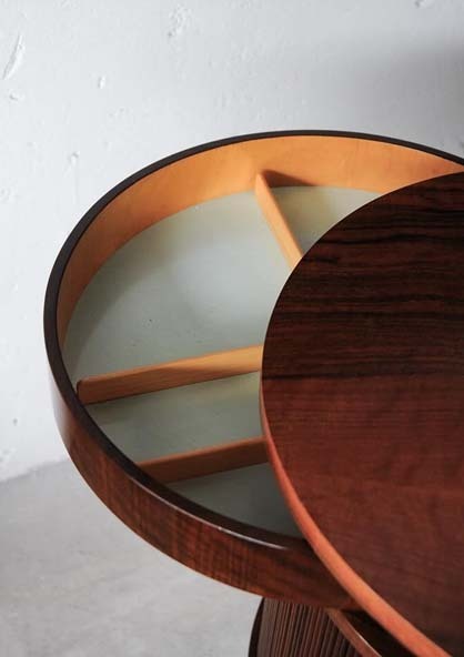 弧形桃花心木書桌