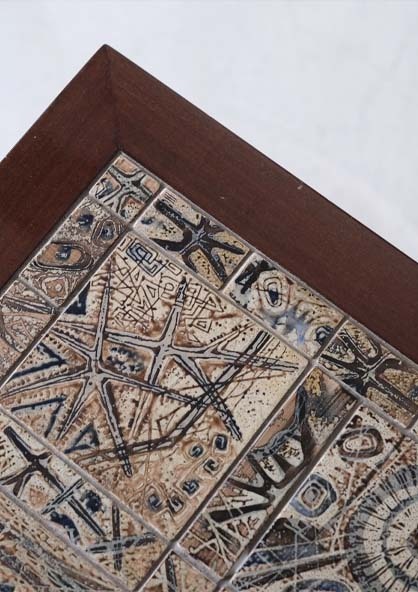 桃花心木磁磚桌 桃花心木磁磚桌