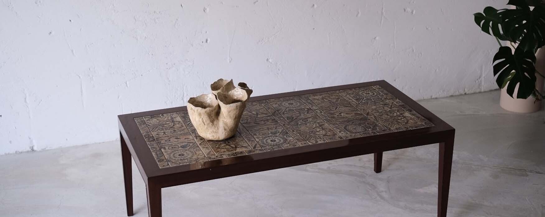 丹麥桃花心木磁磚桌 丹麥桃花心木磁磚桌