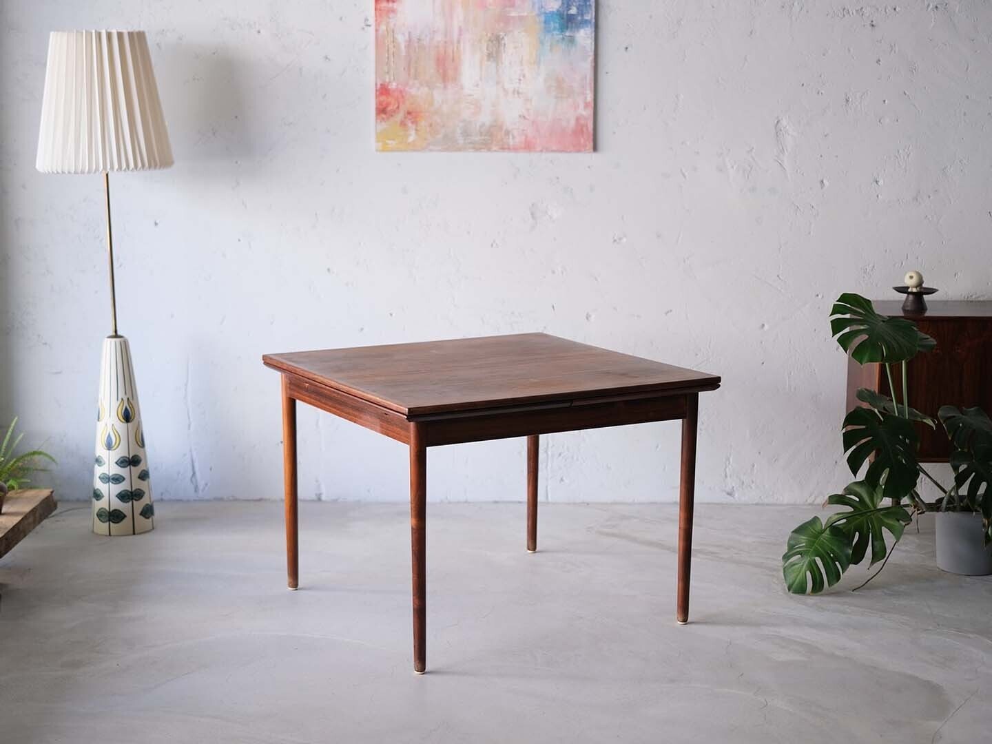 丹麥玫瑰木延伸方餐桌 丹麥玫瑰木延伸方餐桌