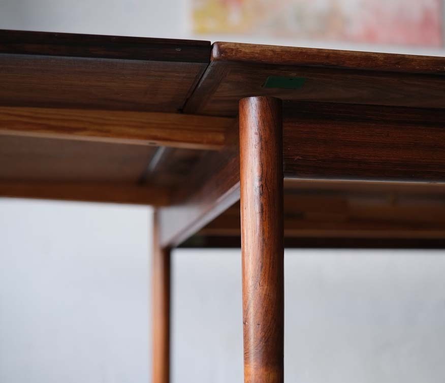 丹麥玫瑰木延伸方餐桌 丹麥玫瑰木延伸方餐桌