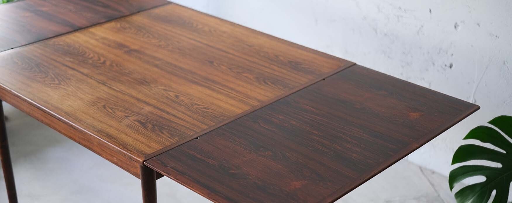 丹麥玫瑰木延伸方餐桌 丹麥玫瑰木延伸方餐桌