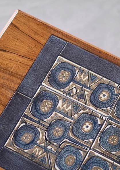 玫瑰木磁磚子母桌