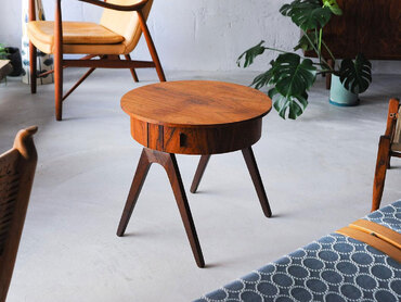 丹麥圓型玫瑰木茶几 丹麥圓型玫瑰木茶几