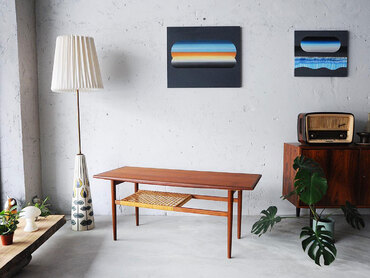 丹麥柚木藤編咖啡桌 丹麥柚木藤編咖啡桌