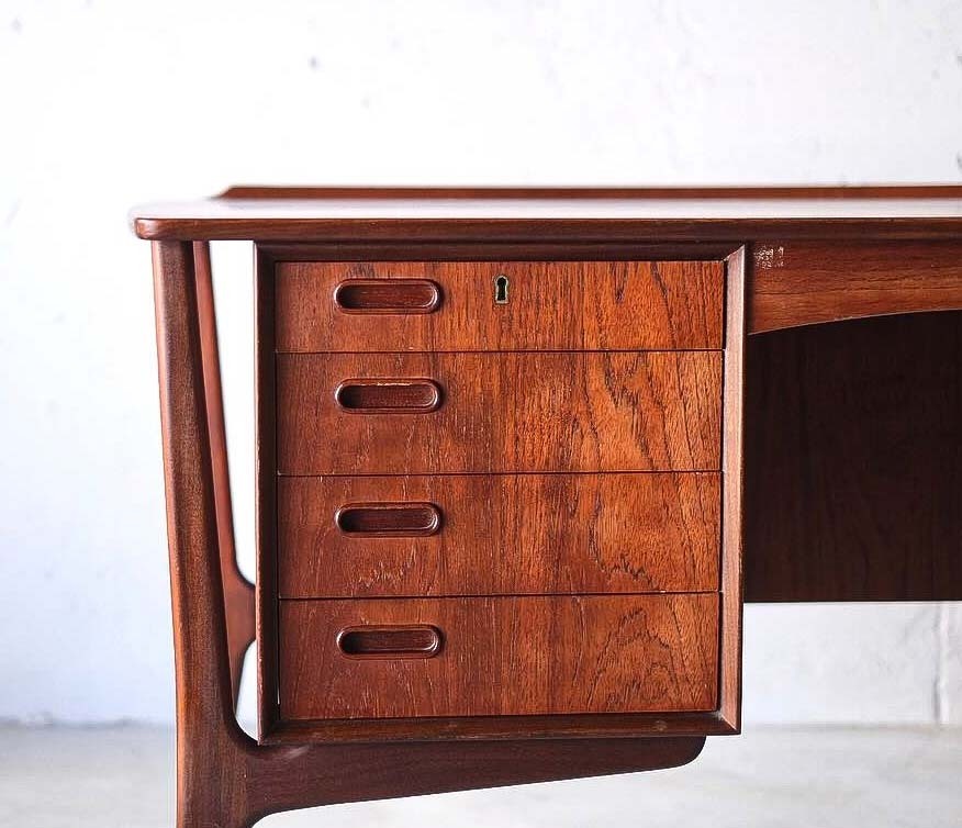 老件柚木辦公書桌