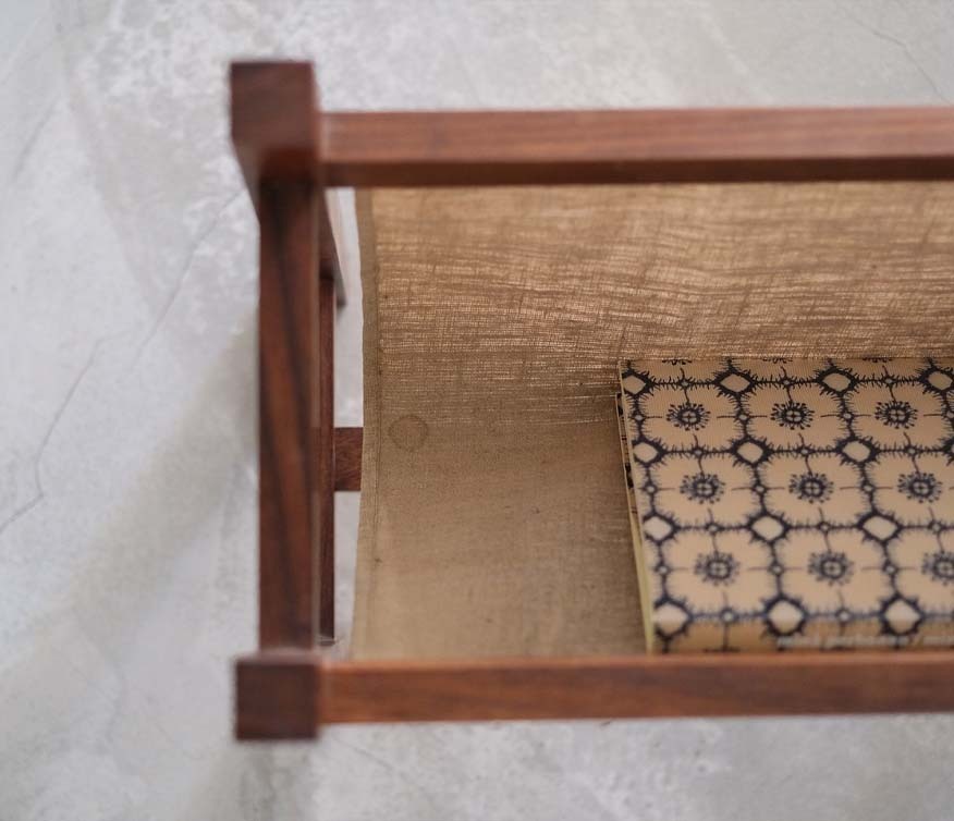 丹麥老件玫瑰木書報架