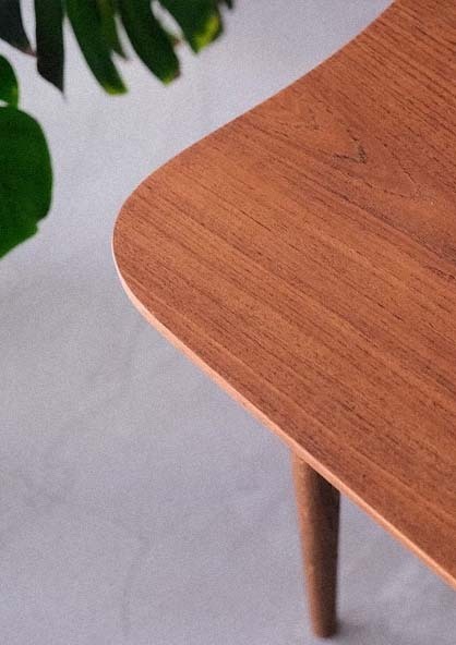 柚木藤編咖啡桌
