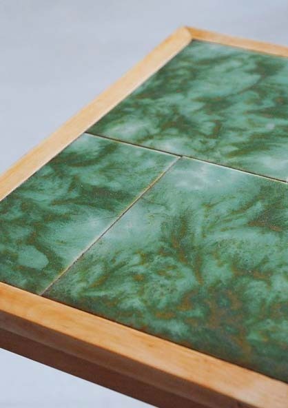 櫻桃木磁磚子母桌