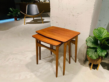 丹麥柚木雙層邊桌 柚木雙層邊桌