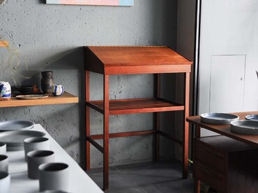 丹麥柚木老件講台