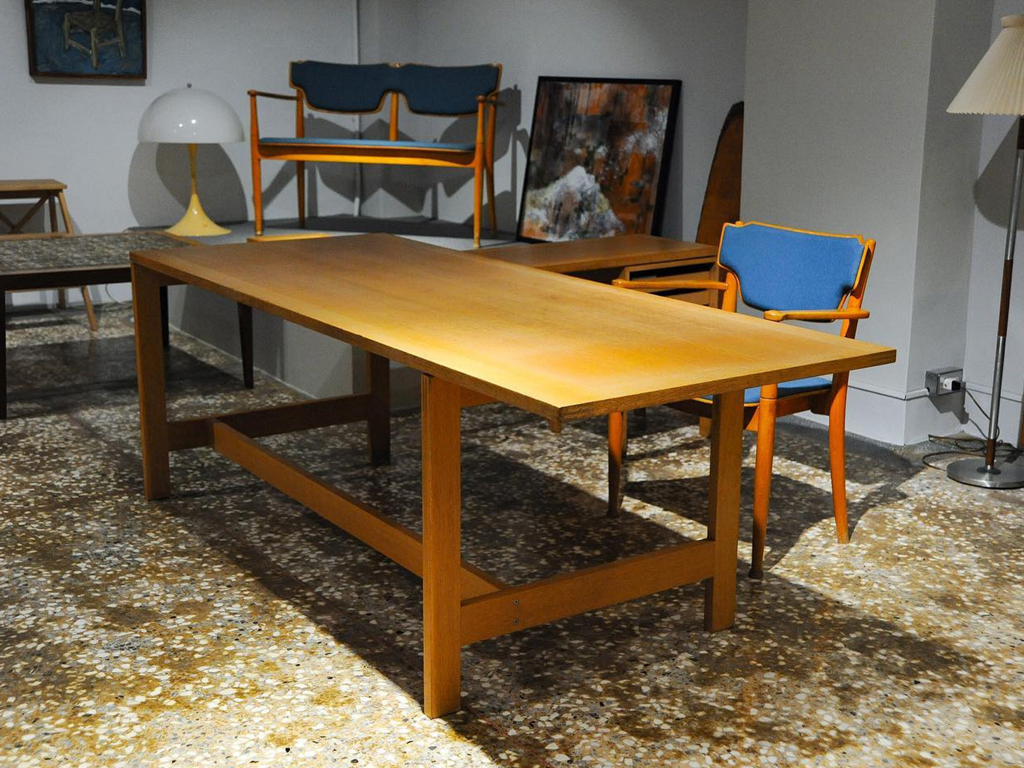丹麥橡木L型書桌