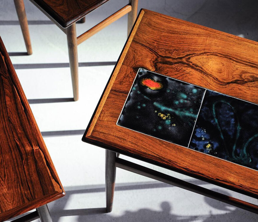 丹麥玫瑰木磁磚桌 丹麥玫瑰木磁磚桌