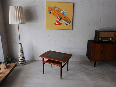 丹麥柚木磁磚小邊桌 for Arrebo Møbler 丹麥柚木磁磚小邊桌 for Arrebo Møbler