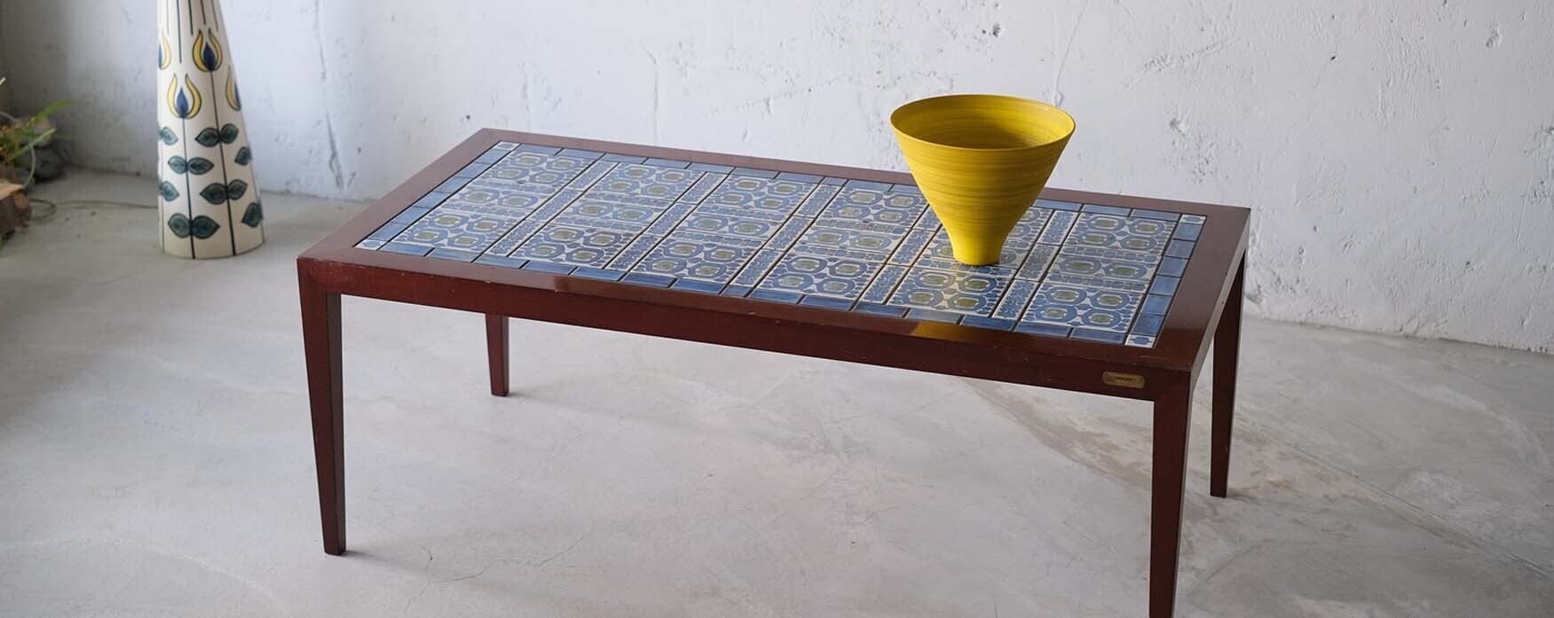 丹麥 TENERA 玫瑰木磁磚咖啡桌