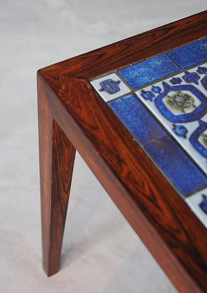 丹麥玫瑰木方桌 丹麥磁磚方桌