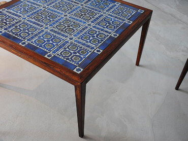 丹麥玫瑰木皇家哥本哈根磁磚方桌 丹麥玫瑰木磁磚方桌