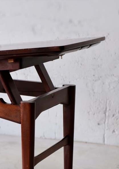 丹麥桃花木升降餐桌