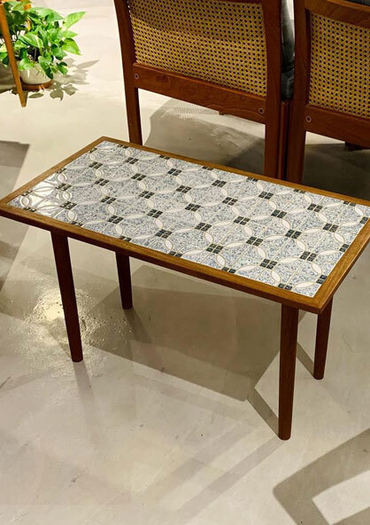 丹麥柚木花磚咖啡桌 丹麥花磚桌