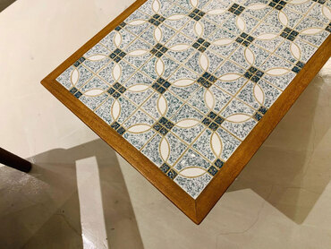 丹麥柚木花磚咖啡桌 丹麥咖啡桌