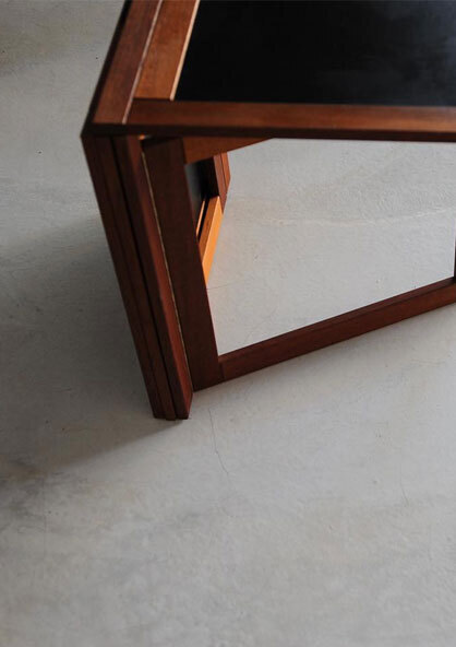 桃花心木摺疊咖啡桌