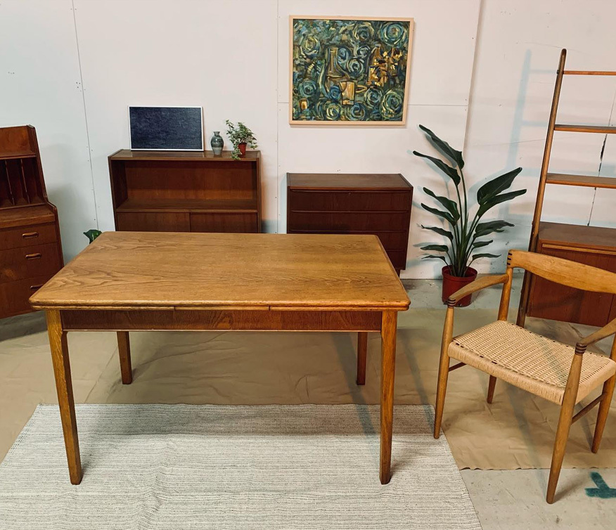 丹麥橡木延伸餐桌 丹麥橡木延伸餐桌