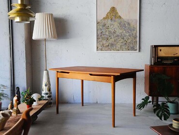 丹麥老件橢圓延伸餐桌 丹麥老件橢圓延伸餐桌