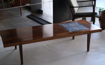 Severin Hansen 丹麥玫瑰木瓷磚嵌飾咖啡桌