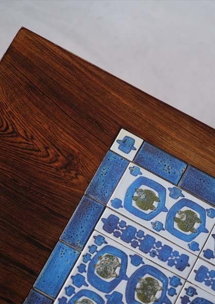 丹麥瓷磚嵌飾咖啡桌 丹麥瓷磚嵌飾咖啡桌