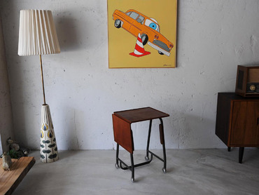 丹麥柚木移動延伸邊桌 丹麥柚木移動延伸邊桌