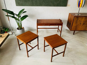 瑞典柚木三件式桌 柚木三件式桌