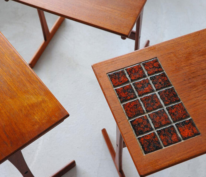 丹麥柚木三層桌