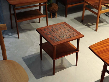 丹麥柚木磁磚小方桌 丹麥柚木磁磚小方桌