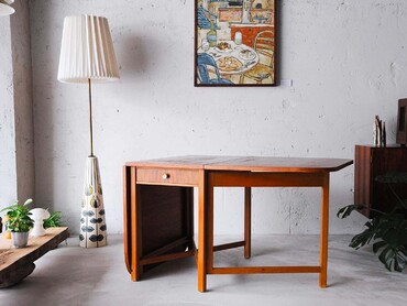 丹麥老件摺疊餐桌 丹麥老件摺疊餐桌