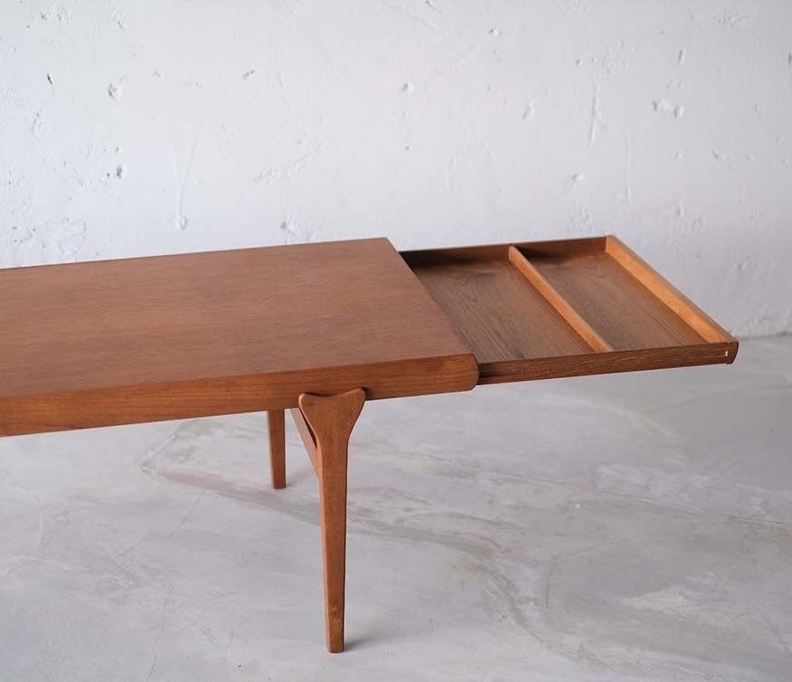 老件柚木延伸咖啡桌